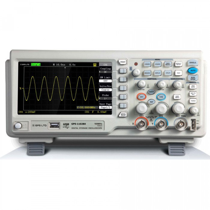 اسيلوسكوپ ديجيتال حافظه دار روميزي مدل GPS-1102BX دو کانال 110MHz اسيلوسكوپ ديجيتال حافظه دار روميزي مدل GPS-1102BX دو کانال 110MHz